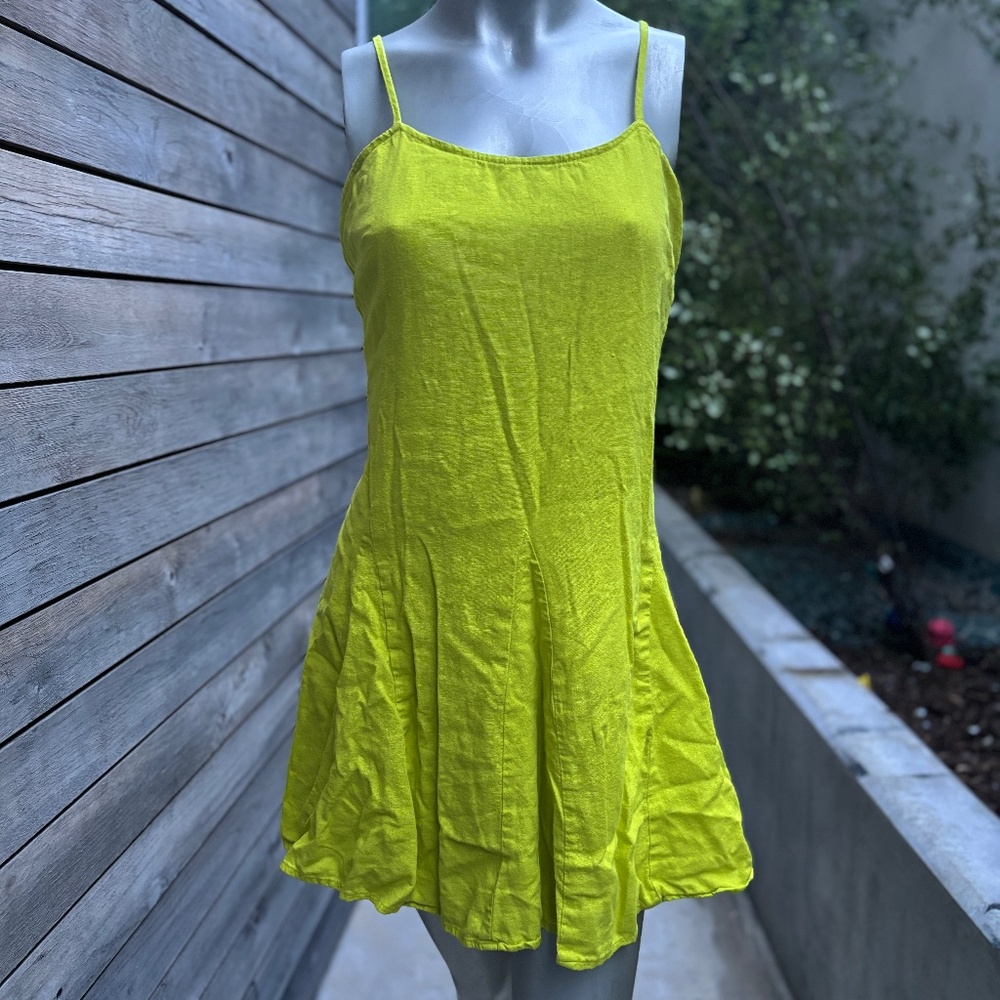 Bright neon-yellow sundress